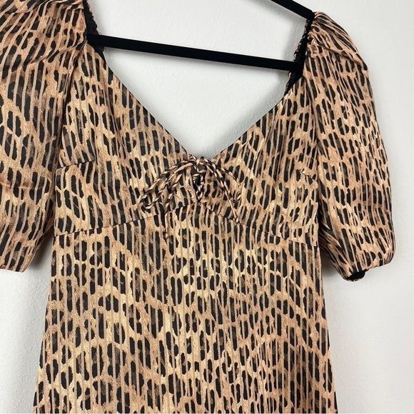 Alice + Olivia Dana Lace Up Leopard Mini Dress - Picture 5 of 7